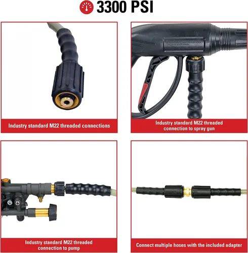 Vista 7 de OEM Technologies - Kit de bomba de leva axial + manguera de lavado a presión Simpson MorFlex Series, 25 pies