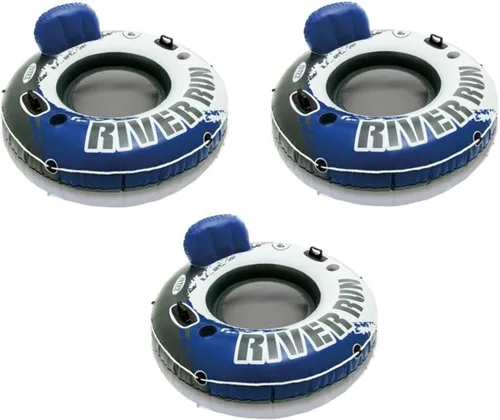 Vista 11 de INTEX 58825EP River Run 1 Salón flotante inflable: respaldo cómodo - portavasos integrados - Asas de agarre duraderas - Cuerda de agarre completa