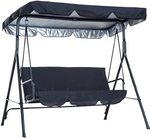 Vista 8 de Toldo de repuesto para columpio, repuesto de patio al aire libre, 3 fundas de asiento para porche jardín (Beige/64 x 44 5.9), tres tamaños