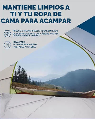 Vista 7 de The Friendly Swede Sleeping Bag Liner - Cold Weather Microfiber or Ultralight Polyester Adult Sleep Sack in 3 Sizes- for Hotel and Camping Sheets