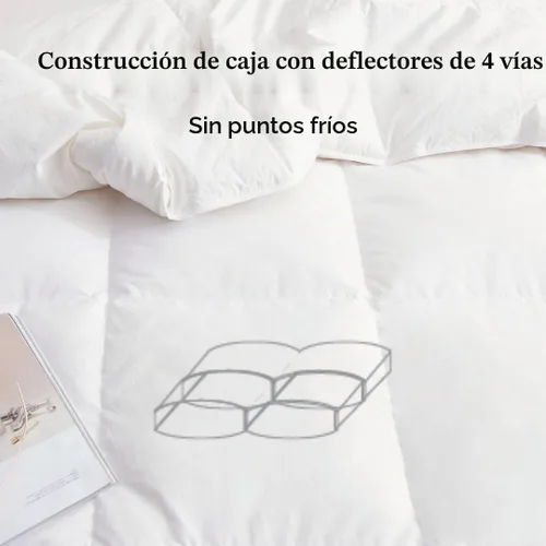 Vista 4 de Royal Elite - Edredón de plumón canadiense tamaño Queen - Hecho en Canadá relleno de edredón de plumón blanco con pestañas en las esquinas