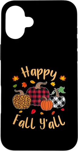 Vista 23 de Happy Fall Y'all Leopard Pumpkin Autumn Season Women Girls Case for iPhone 17
