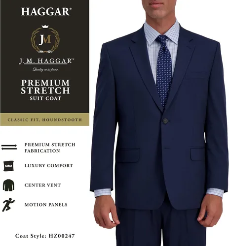 Vista 5 de J.M. Haggar Men's Premium Stretch Classic Fit Suit Separate Coat-Regular and Big & Tall Sizes