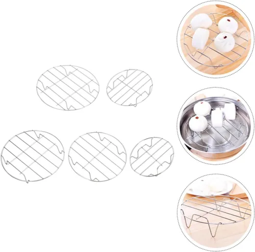 Vista 7 de Steamer Rack for Cooking Food and Eggs with Feet Stainless Steel