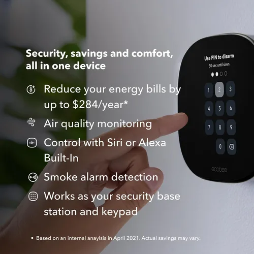Vista 4 de ecobee Total Security Bundle Suscripción avanzada de 1 año de Smart
