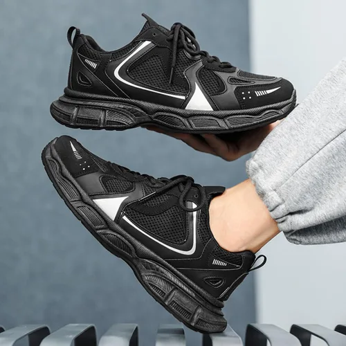 Vista 6 de EFSGD Zapatos deportivos para correr para hombre, transpirables, para caminar, tenis cruzados, con amortiguación de aire, ligeros, a la moda