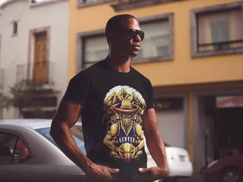Vista 6 de Camisetas gráficas de manga corta con cuello redondo para hombre
