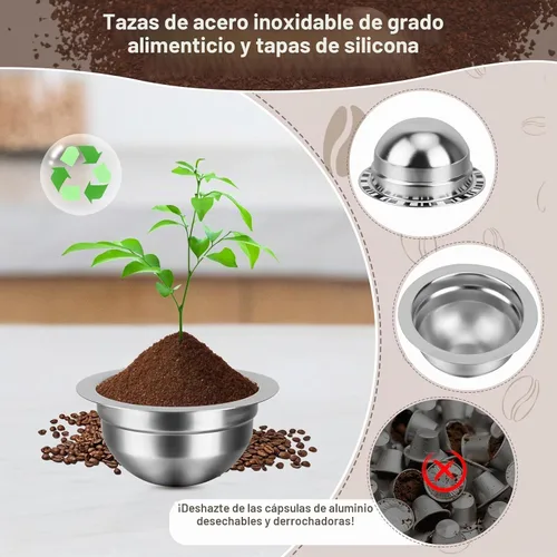 Vista 6 de Cápsulas reutilizables compatibles con Nespresso Vertuo Plus/Next/POP