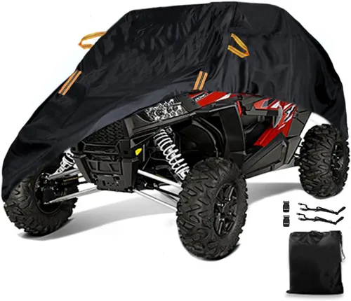 Vista 9 de Cubierta UTV, Protección Super Resistente para Todo Clima, Cubierta UTV Sobredimensionada de 2 Asientos Compatible con Can Am Maverick X3 Defender