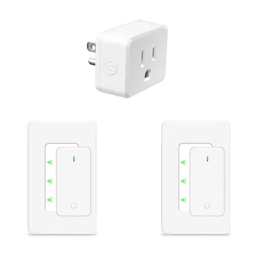 Vista 53 de NineLeaf - Enchufe de salida de control remoto, interruptor de luz de encendido y apagado inalámbrico desmontable 500FT Light Plug Decorator