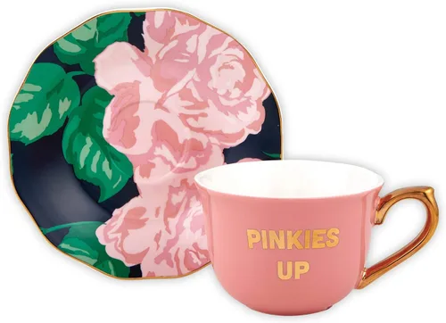 Vista 6 de Best Mom Ever - Taza de té y platillo de porcelana de 5 onzas