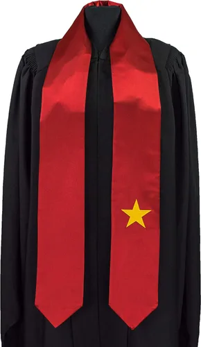 Vista 2 de Bandera de Vietnam BandaEstola Internacional Estudiar en el Extranjero Adulto Unisex, Varios