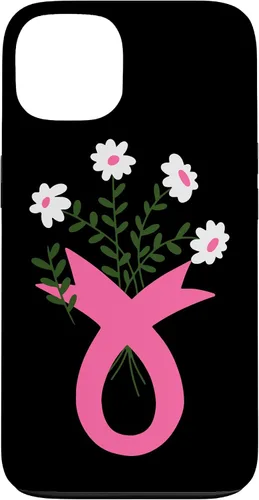 Vista 7 de Flower Jar Pink Ribbon Breast cancer Awareness Month Women Case for iPhone 16