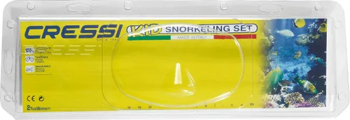 Vista 4 de Cressi Kids' C Estrella VIP Jr Clear/Lime Junior Snorkeling/Diving Combo Set