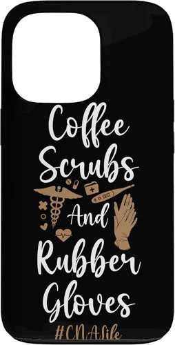 Vista 10 de iPhone 16 CNA Nurse Certified Nursing Assistant Coffee Coffee Scrubs & Case