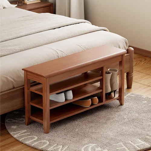 Vista 6 de with Space for Boots,Shoe Rack, Shoe Bench, 3-Tier,Wooden Frame,flip-up Storage Compartment,Hidden Storage,Space-Saving,Entrance, Corridor,Front