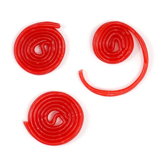 Vista 5 de Broadway Strawberry Wheels - Caramelo de regaliz, bolsa a granel de 2 libras, ruedas de regaliz rojas