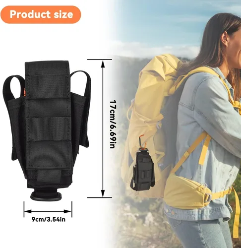 Vista 3 de Funda multiherramienta EDC organizador de bolsillo para linterna, bolsa multiherramienta, organizador de cinturón EDC
