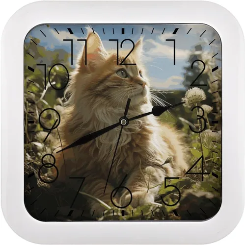 Vista 20 de 10" Square Modern Wall Clock,Different Heart Patterns Print Kitchen Clocks Wall Battery Operated,Silent Non Ticking Unique Funny Cute Wall Clock for