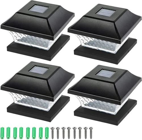 Vista 7 de SUNWIND Luces Solares para Tapas de Postes Exteriores 4x4 LED Iluminación Solar de Jardín Luz de Tapa para Terraza y Cerca Poste de Madera Cobre