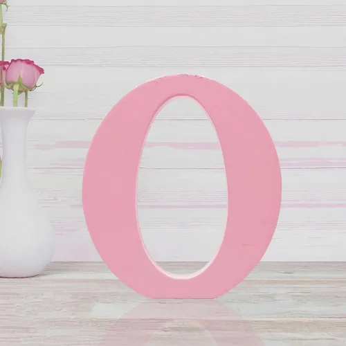 Vista 10 de Letras de madera rosa de 4 pulgadas, letras de madera sin terminar para decoración de pared, letras decorativas de pie en rodajas, decoración