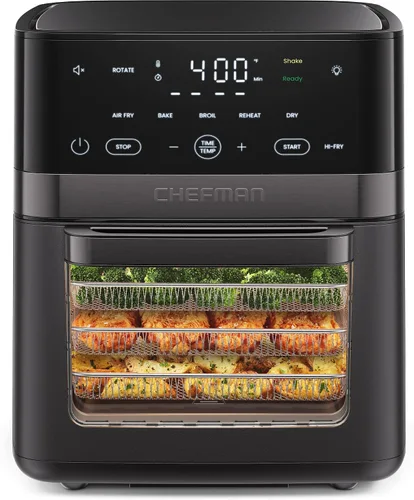 Vista 10 de Chefman Freidora de aire – Freidora de aire compacta de 4 cuartos de galón para comidas rápidas y fáciles, cuenta con tecnología Hi-Fry para una