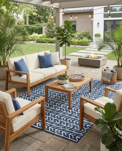 Vista 20 de Rugs.com Sabrina Soto Outdoor Collection Alfombra – 2 x 6 pies alfombra de tejido plano de pasillo beige perfecta para pasillos y entradas