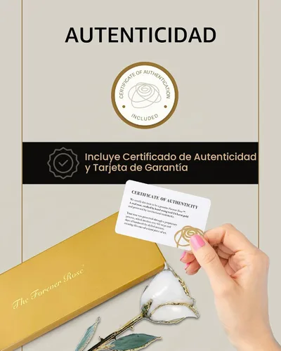 Vista 7 de Forever Rose Sumergido a mano en oro de 24 quilates, piedra natal de junio Perla de junio