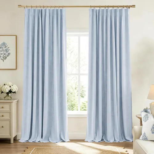 Vista 18 de Mrs.Naturall Cortinas de cocina beige de 42 x 45 pulgadas de largo para cortinas opacas pequeñas