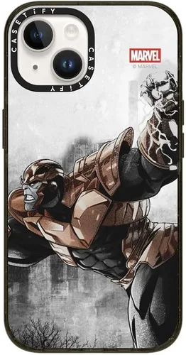 Vista 47 de CASETiFY Funda para iPhone Air, compatible con MagSafe Marvel VS CoLab Protección contra caídas de grado militar 4x de 8.2 pies Funda Capitán