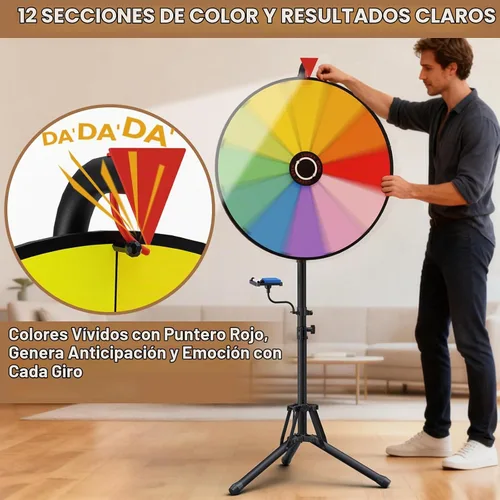 Vista 5 de KOOV - Rueda de premio de 24 pulgadas con soporte