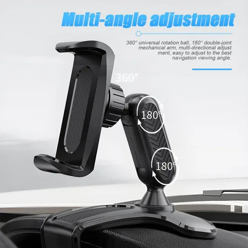Vista 3 de Soporte para teléfono de automóvil, espejo retrovisor para salpicadero, rotación de 360 grados, ultra estable y antideslizante, compatible