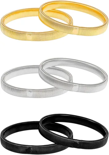 Vista 9 de Pangda 3 pares de ligas de manga para brazos negro (Black and Bronze)