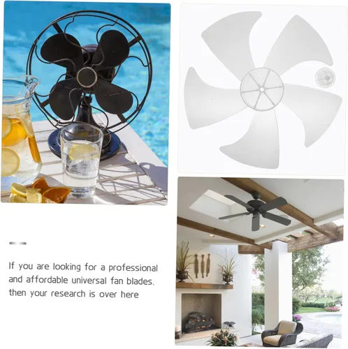 Vista 4 de Uonlytech Ventilador de 14 pisos con aspas de ventilador de escritorio, ventilador de casa, mesa blanca, piezas de refrigerador, aspas de ventilador