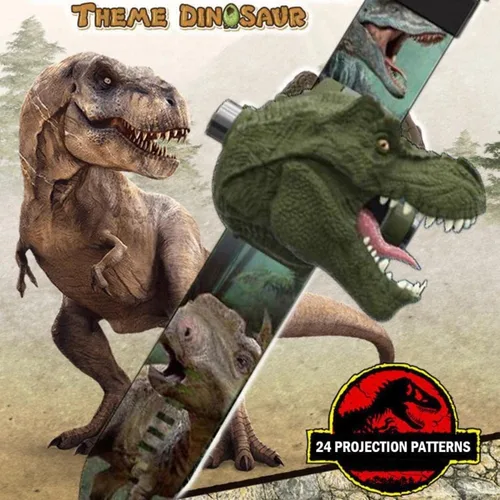 Vista 8 de RAYCHY Reloj Dinosaurio Linterna Proyector Juguetes Patrón Animal Antorcha Juguetes Educativos Regalo