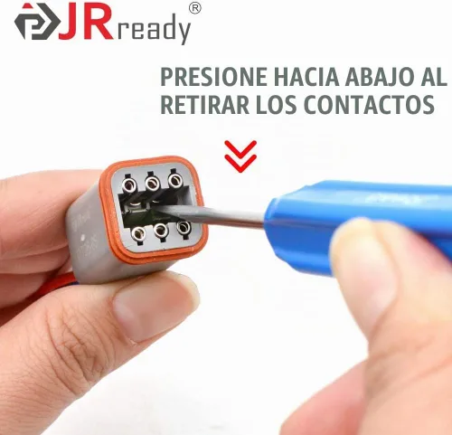 Vista 5 de JRready DT series Contactos sólidos Herramienta de extracción de pines DRK-RT1, Herramienta de extracción de conectores Deutsch, Gancho de 90 grados