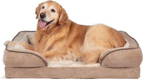 Vista 13 de Furhaven Cama de Gel Refrescante para Perros Medianos/Pequeños con Refuerzos Extraíbles y Funda Lavable, Para Perros de Hasta 35 lbs - Sofá