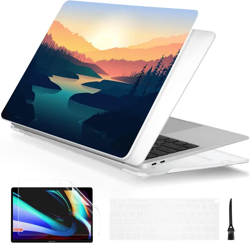 Vista 31 de Batianda Funda personalizable para MacBook Air M1 de 13 pulgadas modelo A2337 A2179 A1932 versión 2021 2020 2019, carcasa rígida pintada en 3D