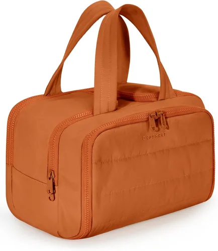 Vista 14 de BAGSMART Bolsa de Aseo de Viaje, Bolsa de Aseo Resistente para Mujeres, Bolsas de Aseo Ampliamente Abiertas y Esponjosas para Viajar, Organizador