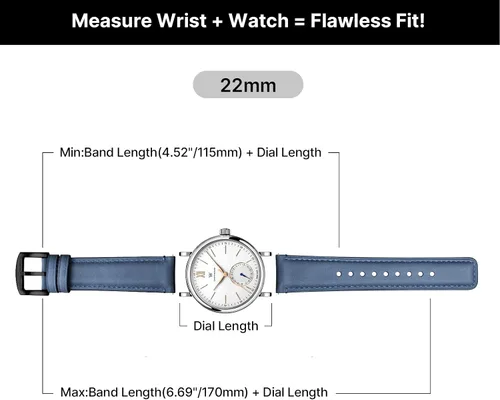 Vista 106 de Fullmosa Correa de reloj de liberación rápida de 0.866 in, 0.787 in y 0.709 in, bandas de cuero bruñido para Samsung Galaxy Watch/Garmin Watch