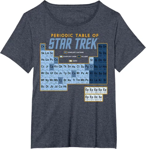 Vista 31 de Star Trek Camiseta de mesa periódica de la serie original, Negro, S