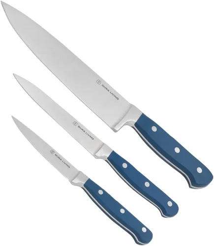Vista 15 de DURA LIVING Juego de 2 cuchillos de cocina de alta calidad, cuchillo utilitario ultraafilado de 5 pulgadas y cuchillo de pelar de 3.5 pulgadas