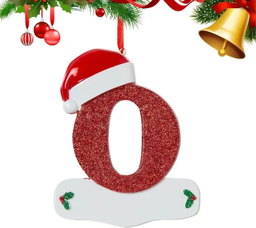 Vista 20 de Adornos de Navidad personalizados de 26 letras, mesa de decoración navideña para interiores (A)