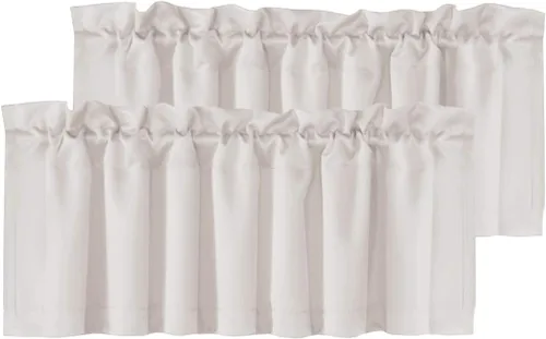 Vista 28 de H.VERSAILTEX - Cenefa térmica para ventana con dobladillo para barra, para oscurecer las habitaciones; ideales para la cocina, 52” x 18” Gris paloma