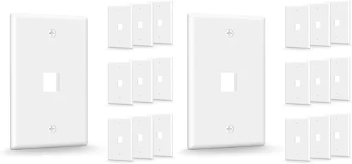 Vista 14 de VCE Placa de pared Keystone de 1 puerto (certificación UL), color blanco
