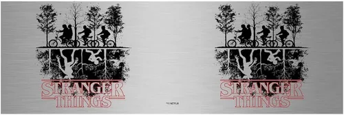 Vista 4 de Netflix Stranger Things Upside Down - Taza de viaje de acero inoxidable, 27 onzas, multicolor