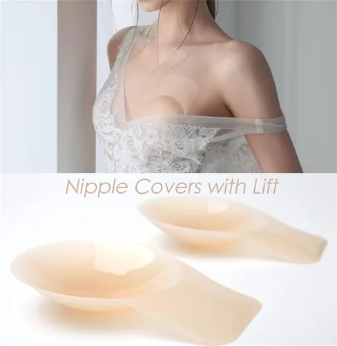Vista 5 de Sticky Bra,Breast Lift Tape Adhesive Bra Push Up Invisible Strapless Backless Silicone Bra Reusable for Women