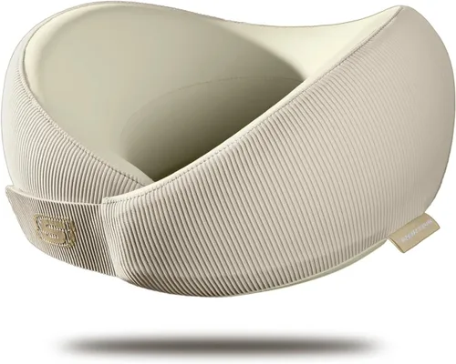 Vista 11 de Skechers Almohada de cuello de espuma viscoelástica, cómoda y transpirable, almohada de viaje para el cuello, avión para viajes, paseos en Negro