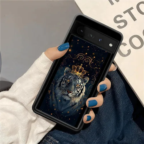 Vista 1508 de Compatible con Google Pixel 4A 5G Mobile Case Creative Acrylic Panel trasero Silicona Protección Grip especialmente diseñado para Google Pixel 4A 5G