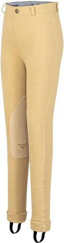 Vista 8 de TuffRider Jodhpurs ecuestres de algodón para niños - Jodhpurs de equitación para niños Marrón (Light Tan)
